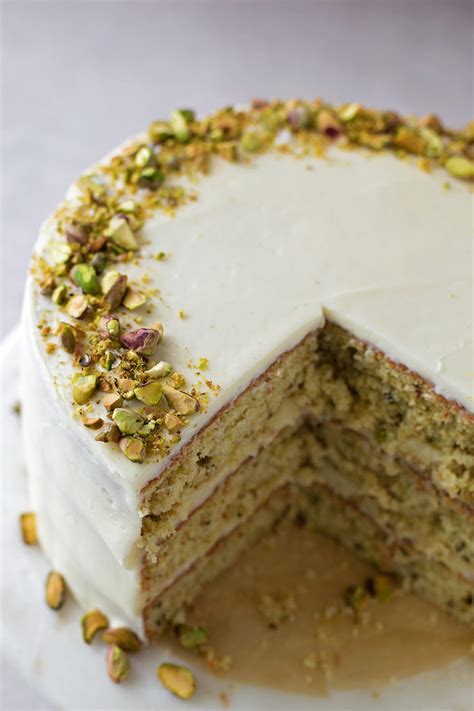 Pistachio Layer Cake {With Mascarpone Frosting! | Life Made Simple