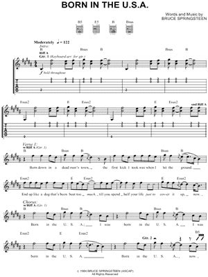 "Born in the U.S.A." Sheet Music - 5 Arrangements Available Instantly ...