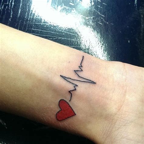 25 Heartbeat Tattoo Ideas for Caring People | Heartbeat tattoo, Wrist tattoos for guys ...