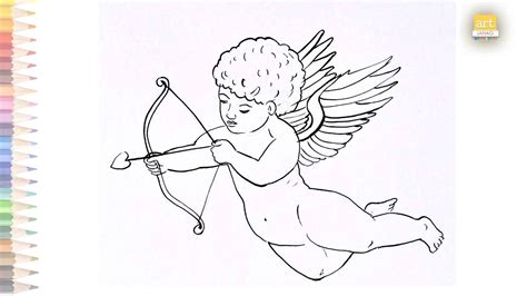 Cupid Angel Drawing | How to draw Cupid drawing simply - YouTube