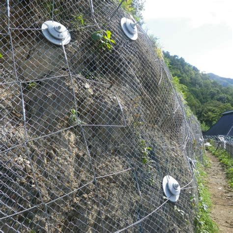 Flexible steel wire mesh for slope protection