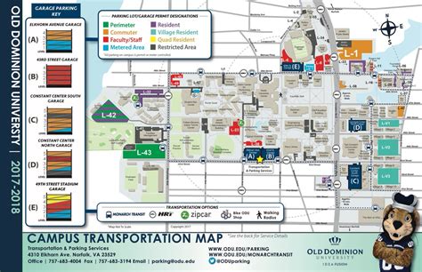 Old Dominion University Campus Map - Table Rock Lake Map