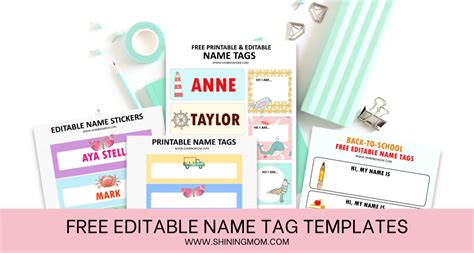 Free Editable Name Tag Templates – 100 Best Name Tag Designs!