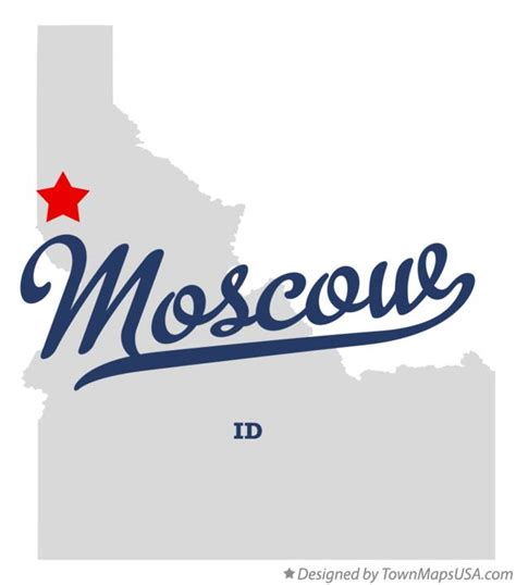 Map of Moscow, ID, Idaho