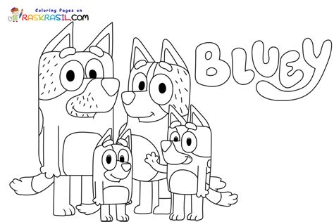 Bluey Family Coloring Pages Free