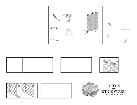 Lotus & Windoware Cordless 1” Mini Blind Window Blinds Installation & maintenance instructions ...