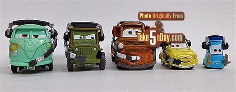 Take Five a Day » Blog Archive » Mattel Disney Pixar CARS Diecast: Pit Crew Members Luigi & Guido