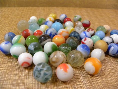 Vintage Glass Marbles Collection of 58 Antique by RedRubyRetro