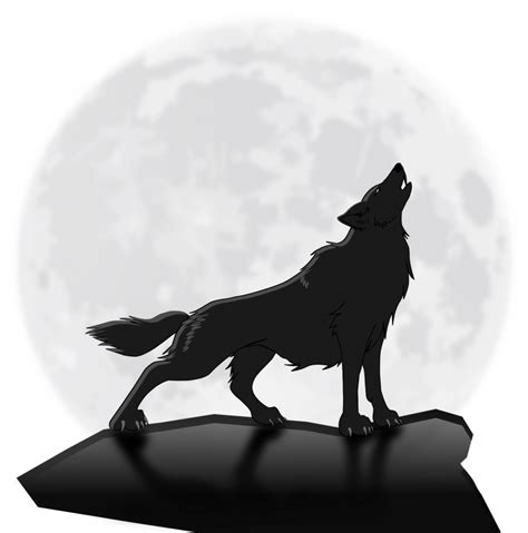 Download Moon Vector Wolf - Wolf Howling At The Moon Transparent ...