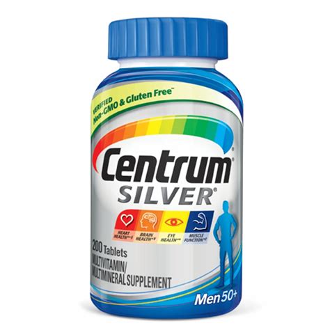 Centrum Silver Men 50+ Multivitamin Tablets, 220 Ct - Walmart.com - Walmart.com