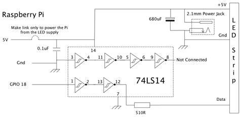 Raspberry Pi with 74HC14 connecting to LED strip (WS2812B) - Electrical Engineering Stack Exchange