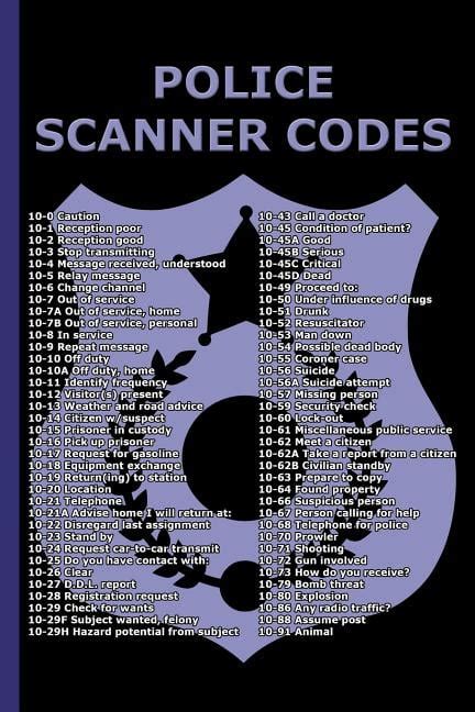 Police Scanner Codes with Badge : College Ruled Notebook: For Patrol Police Officers, Deputies ...