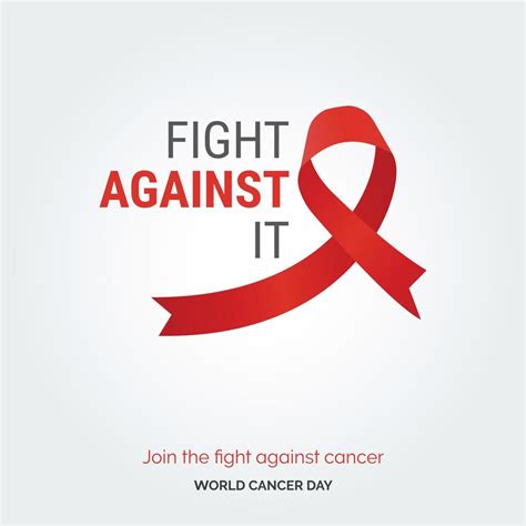 Fight Against It Ribbon Typography. join the fight against cancer ...