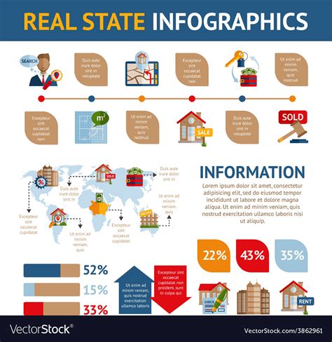 Real estate infographics Royalty Free Vector Image