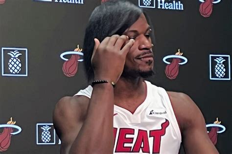 Watch: Miami Heat’s Jimmy Butler rocks head-turning new ‘emo’ hairstyle and look at media day ...