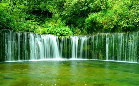 green waterfall | Waterfall wallpaper, Waterfall pictures, Waterfall ...