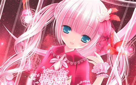 Kawaii Pink Anime Desktop Wallpaper - Just go Inalong