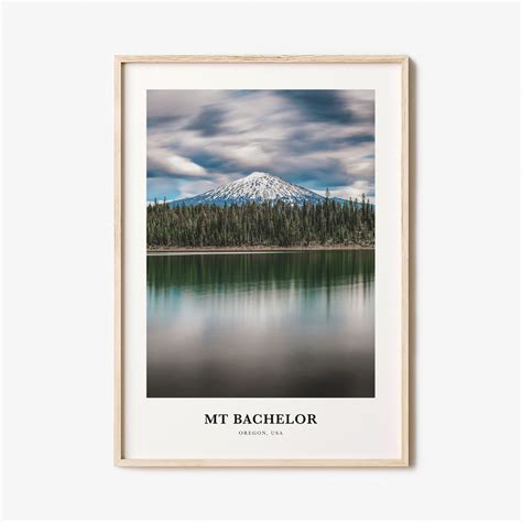 Mt Bachelor Print, Mt Bachelor Photo Poster, Mt Bachelor Travel Wall Art, Mt Bachelor Map Print ...