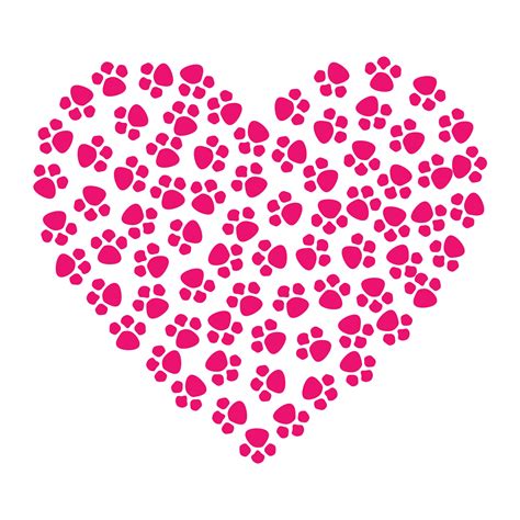 Paw Prints Heart Pink Free Stock Photo - Public Domain Pictures