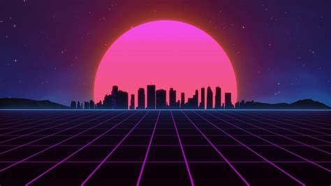 Outrun Grid Animation Loop - Creative Commons - YouTube