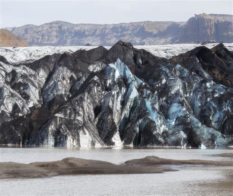 Solheimajokull Glacier in Iceland Stock Image - Image of background ...