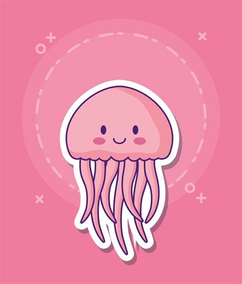 Premium Vector | Cute jellyfish icon