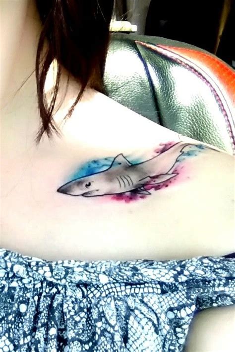 My shark | Watercolor tattoo, Tattoos, Watercolor