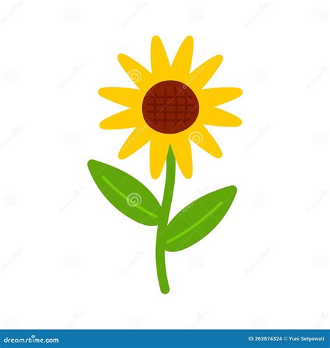 Hand Drawn Sunflower Cartoon PNG Icon Clipart Illustration Stock Photo - Illustration of diagram ...