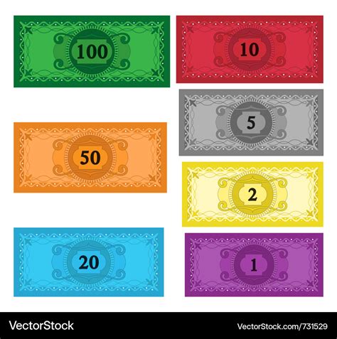 Cartoon set of money Royalty Free Vector Image