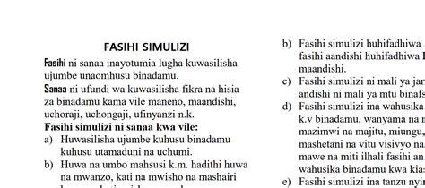 Kiswahili Fasihi Simulizi Notes for Teachers, Students for Form 3 and 4 ...