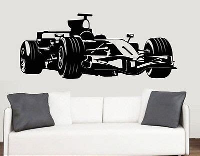 Formula 1 Car Silhouette Wall Art Stickers F1 Racing Racer Transfer Mural Decals | eBay