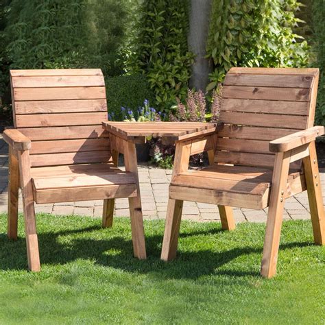Charles Taylor 2 Seat Wooden Garden Furniture Set - Ruxley Manor
