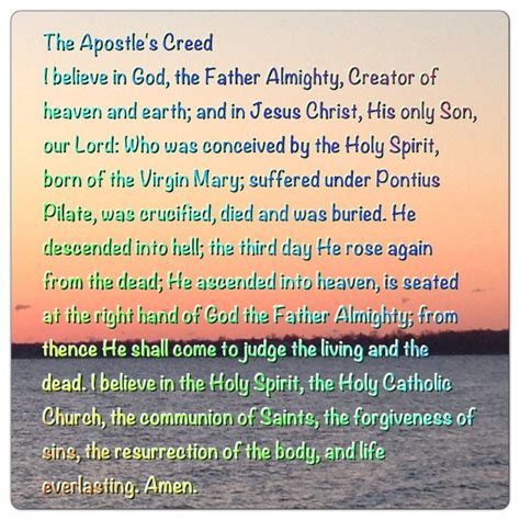 Apostle's Creed | Words | Pinterest | Apostles creed