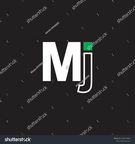 Mj Logo Design Black Background Stock Vector (Royalty Free) 2261276857 | Shutterstock