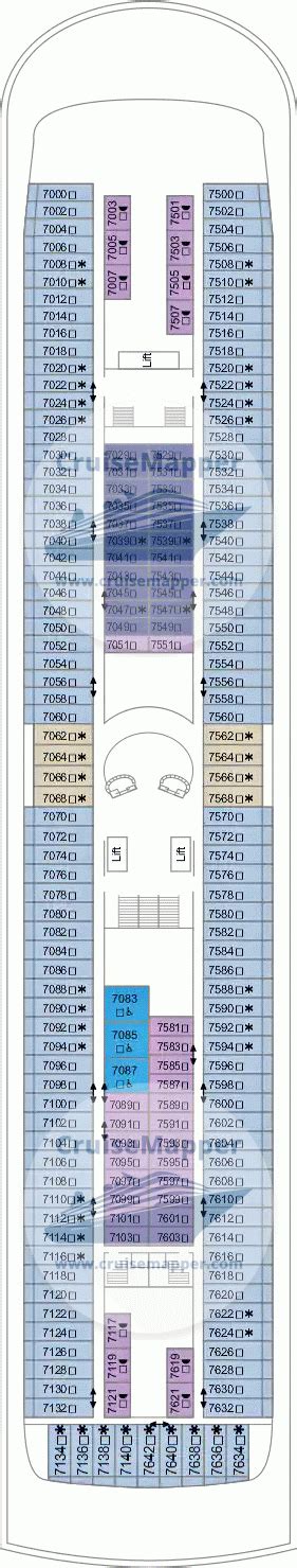 Marella Discovery deck 7 plan | CruiseMapper