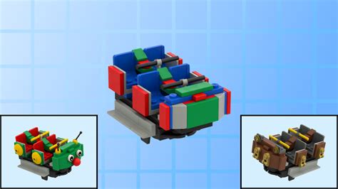 LEGO MOC Functional 4-person roller coaster cart by DotNet | Rebrickable - Build with LEGO