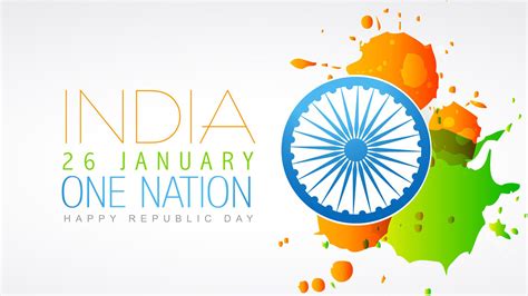 Indian Flag Colors With Ashoka Chakra In White Background HD Republic ...