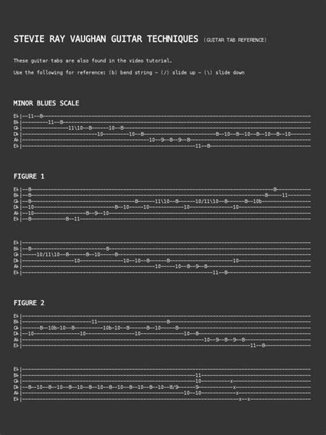 Stevie Ray Vaughan Guitar Techniques Guitar TAB | PDF | Celtic Music ...
