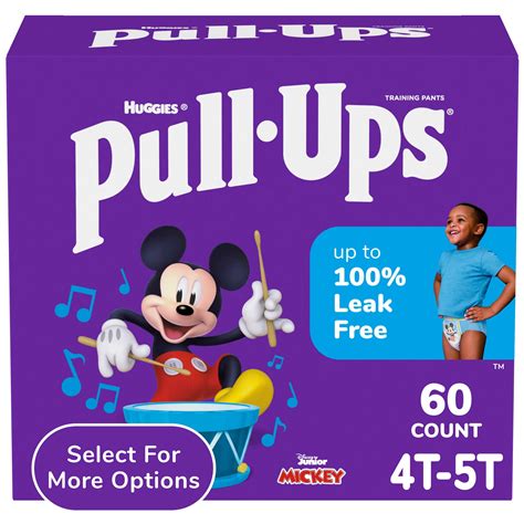 Pull-Ups Boys' Potty Training Pants, 4T-5T (38-50 lbs), 60 Count (Select for More Options ...