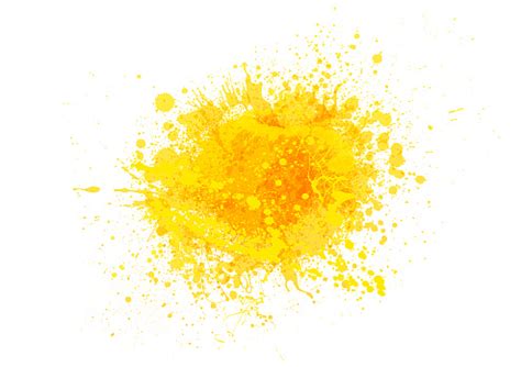 Yellow Paint Splash Stock Illustration - Download Image Now - Splashing ...