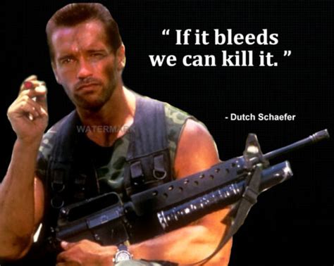 1987 PREDATOR MOVIE QUOTE IF IT BLEEDS WE CAN KILL IT PUBLICITY PHOTO ...