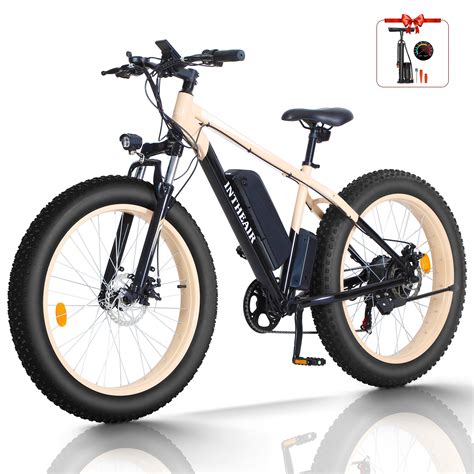 INTHEAIR I7 Electric Bike 26" 4" Fat Tire ebike for Adults 500W Motor ...