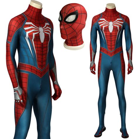 Game SPIDERMAN PS4 Spiderman Costume Superhero Cosplay Adult Halloween Costume | eBay