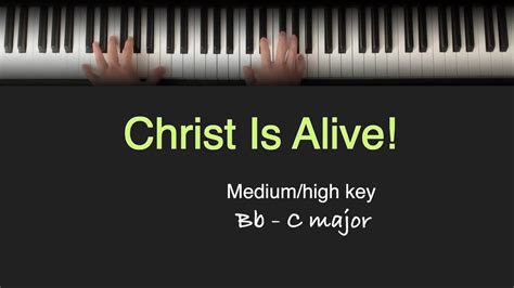 Christ Is Alive (hymn) - PIANO and LYRICS - YouTube