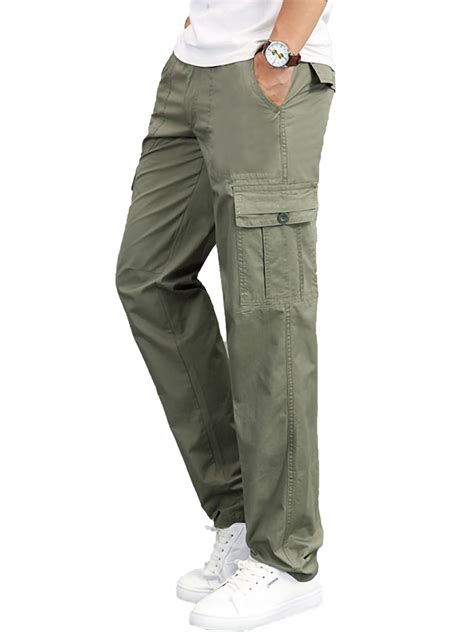 Fashion Men Cargo Pants Elastic Multi Pocket Trousers Outdoor Joggers Tactical Pants GA5011726