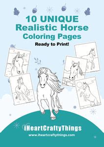 10 REALISTIC HORSE COLORING PAGES – I Heart Crafty Things