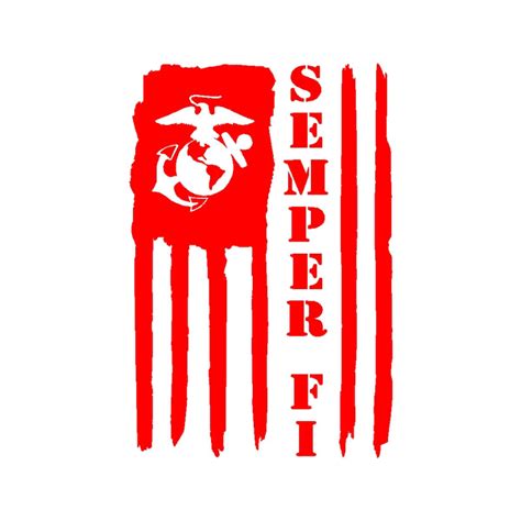 Semper Fi American Flag USMC Vinyl Decal Sticker – Kandy Vinyl Shop