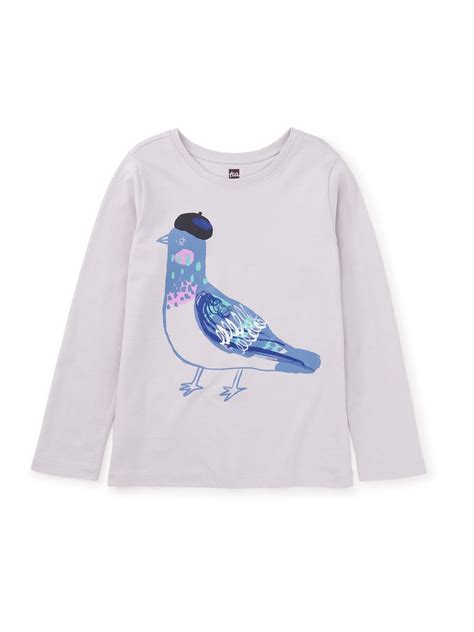 Parisian Pigeon Graphic Tee | Tea Collection