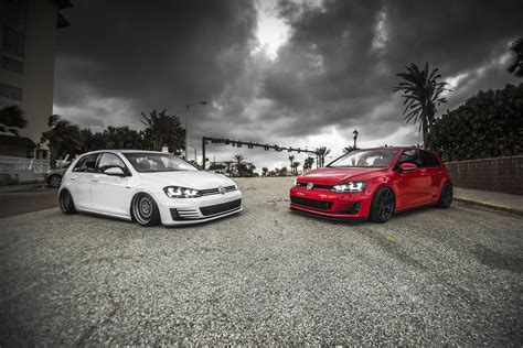 Here’s a shot of my mine and a good friends GTI’s. How does this sub feel about stanced cars ...