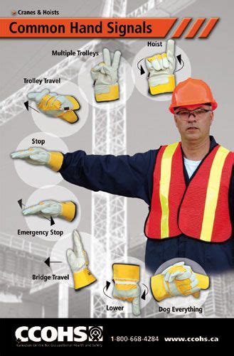 Reinforce the most common hand signals for cranes and hoists. Download ...